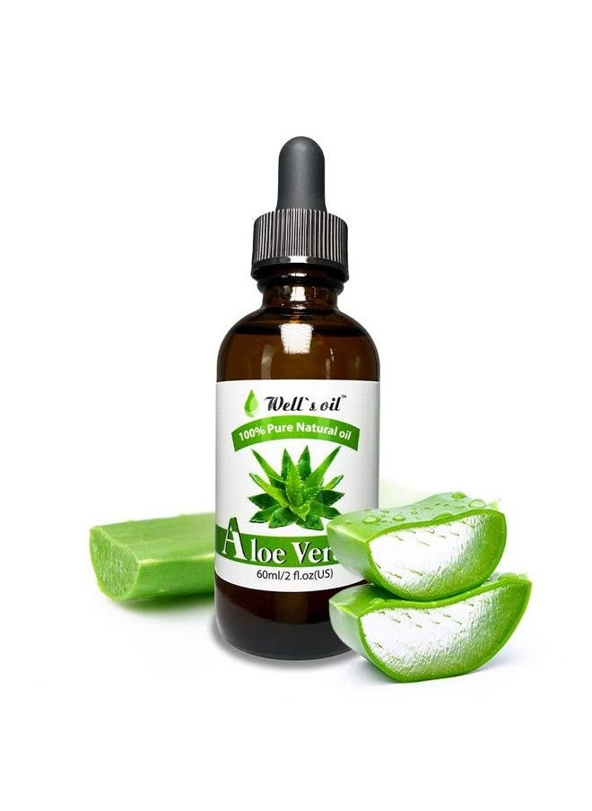 Well's Oil - Well Aloe Vera Oil 100% Natural Carrier Oil 2 Fl Oz(60Ml) To Revitalizes Moisturise Hair Boosts Hair Growth Skin Repair - Image 1