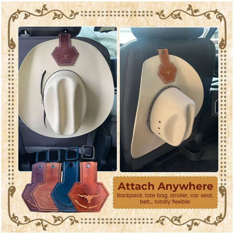 Magnetic Leather Hat Clip Hook - Image 2