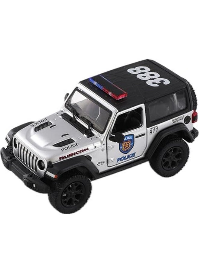 Kinsmart KiNSMART - Jeep Wrangler Rubicon Off Road 4x4 5 inch 1:34 Scale Die Cast Model Replica Toy Car Set of 2 Police & Rescue Edition  - Image 5