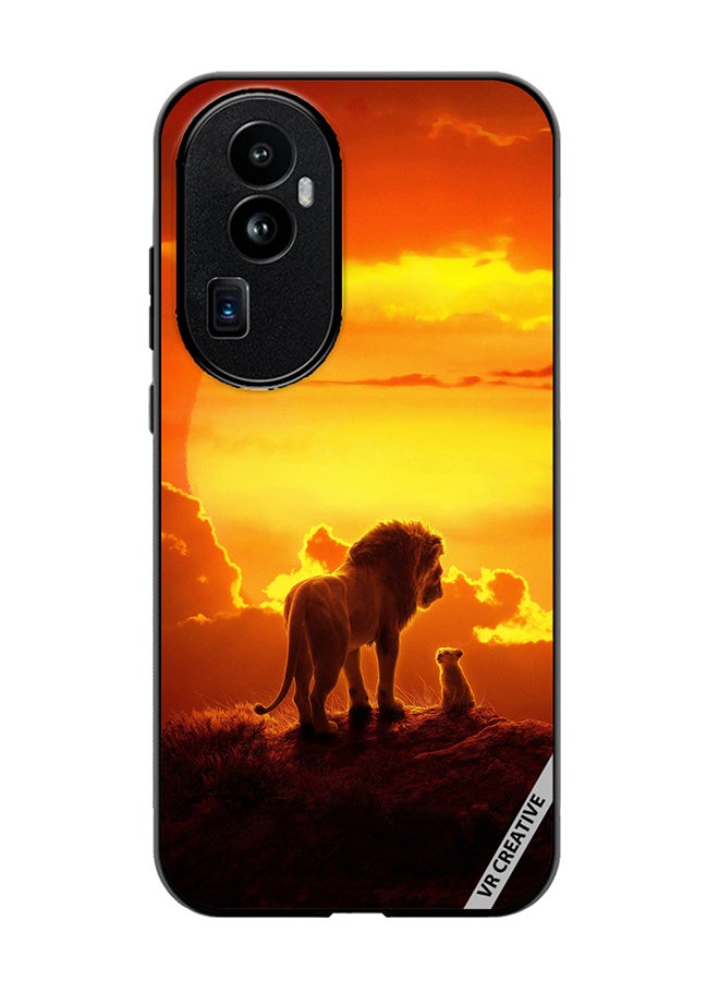 VR CREATIVE غطاء حماية لهاتف أوبو رينو 10 برو بلس بتصميم ملك الأسد متعدد الألوان - Image 1