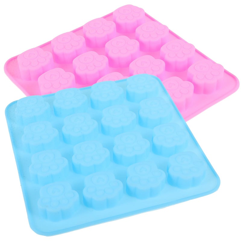 Paw Print Silicone Candy Molds 2PCS Food Grade Non Stick Baking Mold For Chocolate Soap Making - Image 2