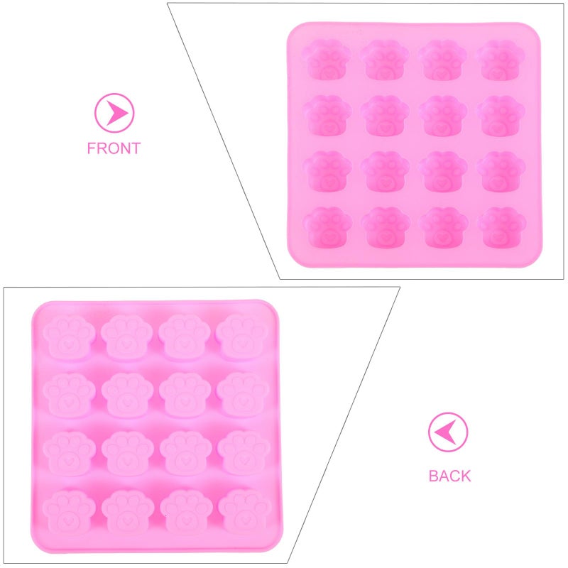 Paw Print Silicone Candy Molds 2PCS Food Grade Non Stick Baking Mold For Chocolate Soap Making - Image 4