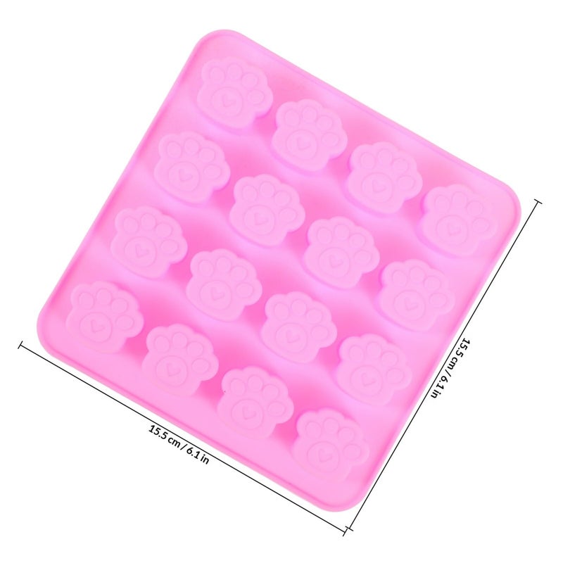 Paw Print Silicone Candy Molds 2PCS Food Grade Non Stick Baking Mold For Chocolate Soap Making - Image 3
