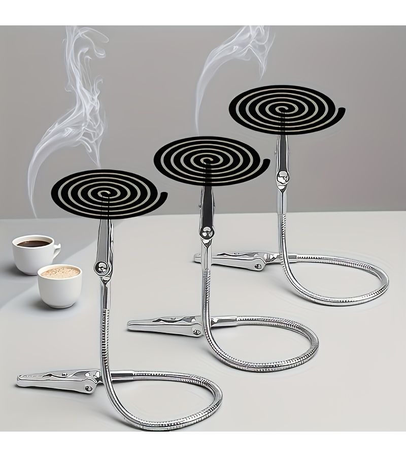 Bendable Mosquito Coil Storage Clip Double Ended Incense Ash Holder Freely Adjustable - Image 3