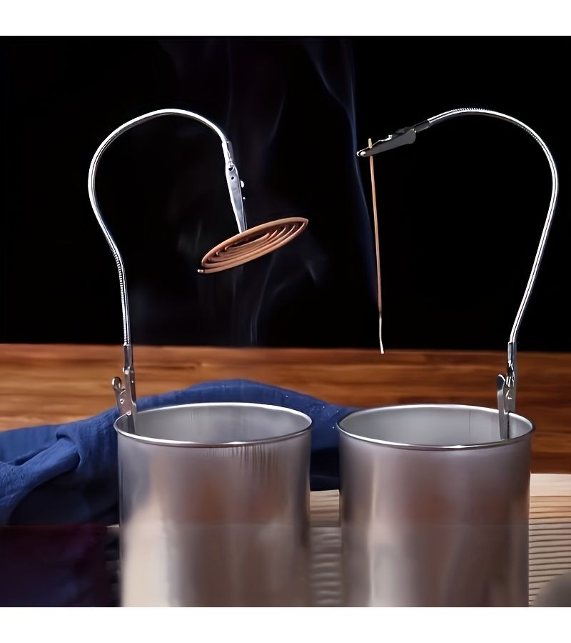 Bendable Mosquito Coil Storage Clip Double Ended Incense Ash Holder Freely Adjustable - Image 4