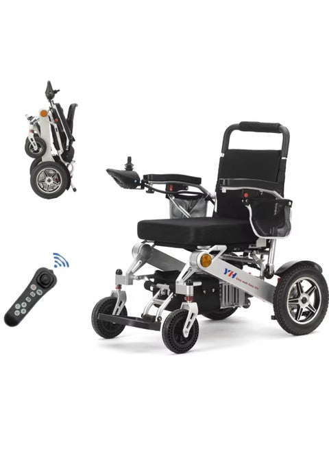 كرسي  متحرك كهربائي مخصص لكبار السن وذوي الاحتياجات الخاصة وزن خفيف وهيكل كامل من الالمونيوم
