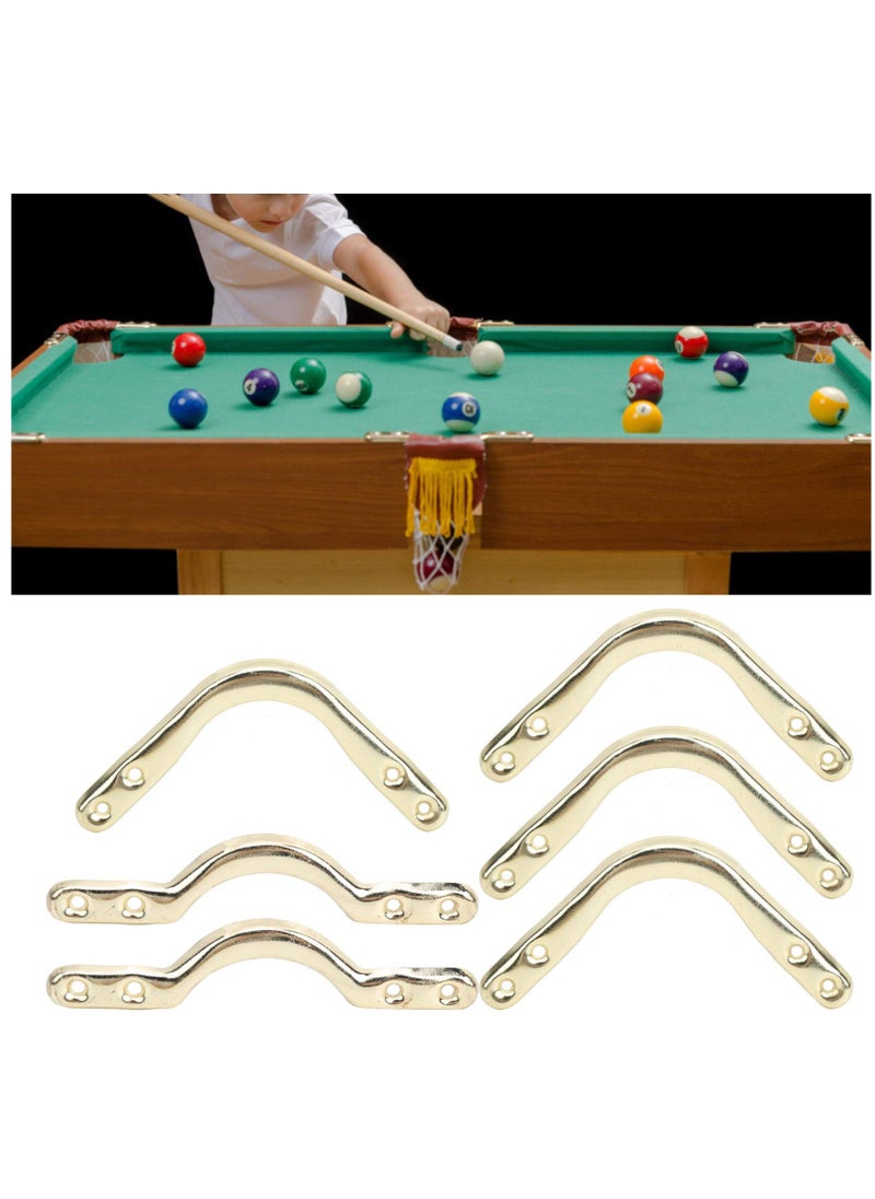 Excefore Billiard Pocket Bracket, 6 Pcs 4in Pool Table Corner Pocket Brackets Accessories For Billiards Web Net Bags  - Image 3