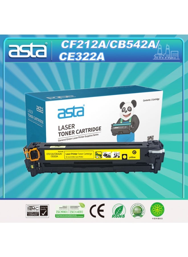 ASTA 128A CE322A Compatible Toner Cartridge Universal CB542A CF212A For HP Laser Jet 1415 CP1525n CP1525nw CM1415fnw Printer Office Consumable High Yield Printing C E 322 128 542 212 A Yellow - Image 1