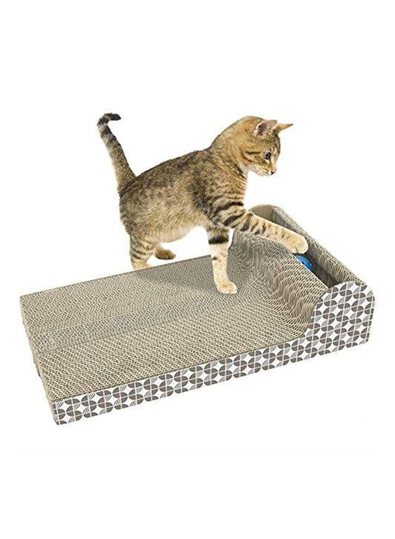 مضحك المموج الحيوانات الأليفة القط مكشطة لعبة القط مخلب مكشطة حصيرة - Image 2