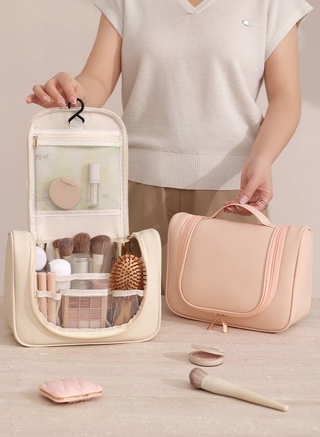 حقيبة سفر معلقة كبيرة لأدوات الزينة والمكياج | منظم حمام للرجال والنساء للكوزمتكس والإكسسوارات والأساسيات - Image 3
