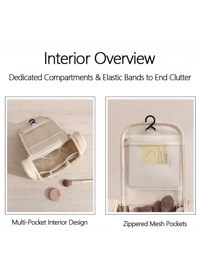 حقيبة سفر معلقة كبيرة لأدوات الزينة والمكياج | منظم حمام للرجال والنساء للكوزمتكس والإكسسوارات والأساسيات - Image 5