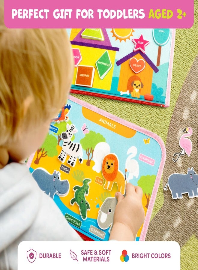 Clever Fox Play Busy Book for Toddlers 1-3 Year-Old - Baby Busy Board Book - Montessori Felt Activity Board for Learning Fine Motor Skills, Car Airplane Travel Toy - Birthday Gift for Girls Ages 1+ - Image 5