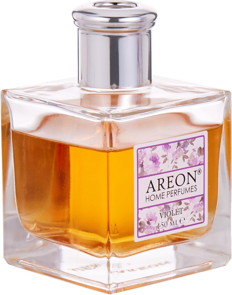 موزع عطر Areon Home المنزلي بقصبات 150 مل و10 قصبات راتان - بنفسجي - Image 1