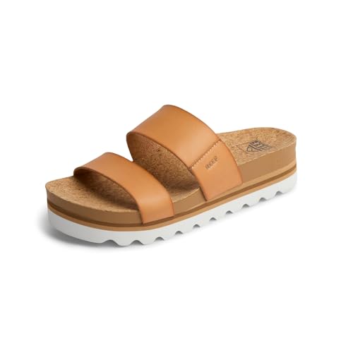 REEF Cushion Vista Hi Womens Platform Fashion Sandal, Arch Support, Ultra Soft Cushion Footbed, Natural, 12 - Image 1