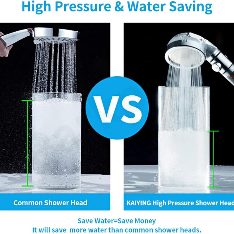 Parkplus Shower Head with Handheld High Pressure 3 Spray Mode Showerhead with Filters Detachable Hand Shower for Bathroom Adjustable Water Softening Filtered Showerhead for Hard Water - Image 4