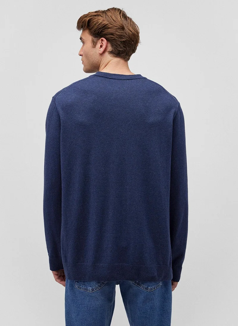مافي V Neck Navy Sweater
