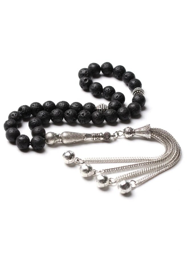NIBEMINENT 33 Muslim Prayer Beads Black/10mm  - Image 2