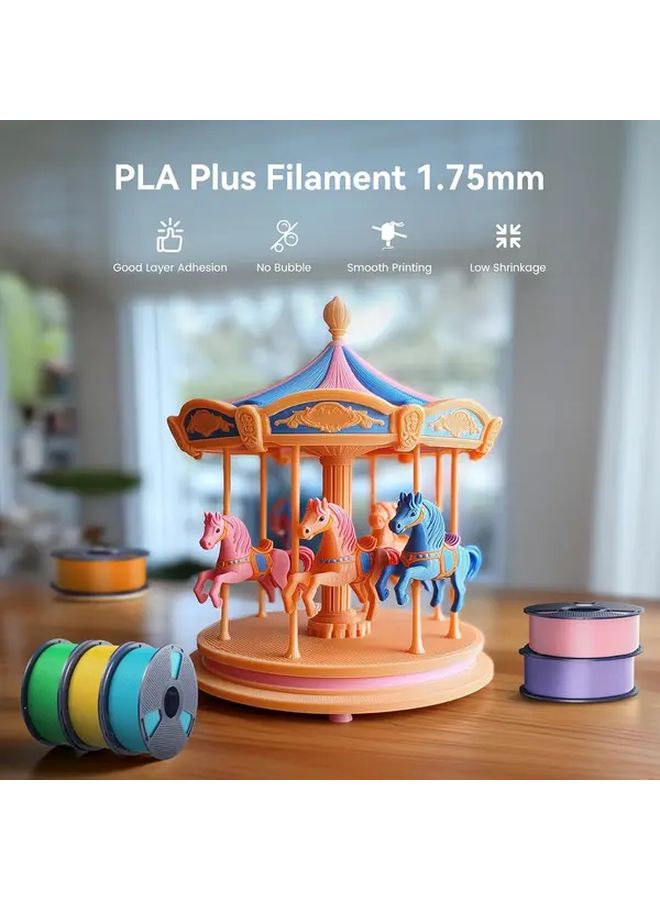 1 كجم من خيوط PLA Plus الوردية بقطر 1.75 مم ملفوفة بشكل مثالي لطابعة ثلاثية الأبعاد عالية الدقة - Image 3