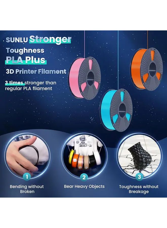 1 كجم من خيوط PLA Plus الوردية بقطر 1.75 مم ملفوفة بشكل مثالي لطابعة ثلاثية الأبعاد عالية الدقة - Image 5