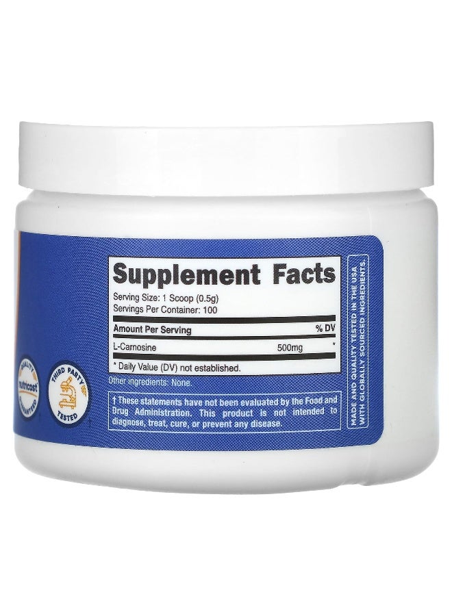 Nutricost, L-Carnosine, Unflavored, 1.8 oz (50 g) (Packaging may vary) - Image 2