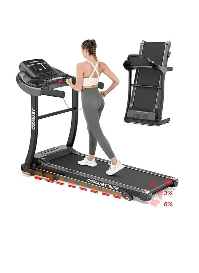 Cool Baby Style - Folding Treadmill 1.5HP Portable Treadmill with Manual Incline Easy to Assemble Fitness Treadmill for Home Office 12 Preset Programs Speed ​​1.0-10KM/H - Image 1