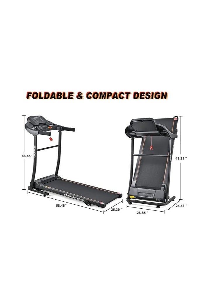 Cool Baby Style - Folding Treadmill 1.5HP Portable Treadmill with Manual Incline Easy to Assemble Fitness Treadmill for Home Office 12 Preset Programs Speed ​​1.0-10KM/H - Image 1