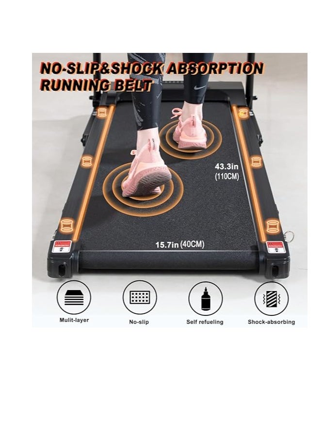 Cool Baby Style - Folding Treadmill 1.5HP Portable Treadmill with Manual Incline Easy to Assemble Fitness Treadmill for Home Office 12 Preset Programs Speed ​​1.0-10KM/H - Image 1