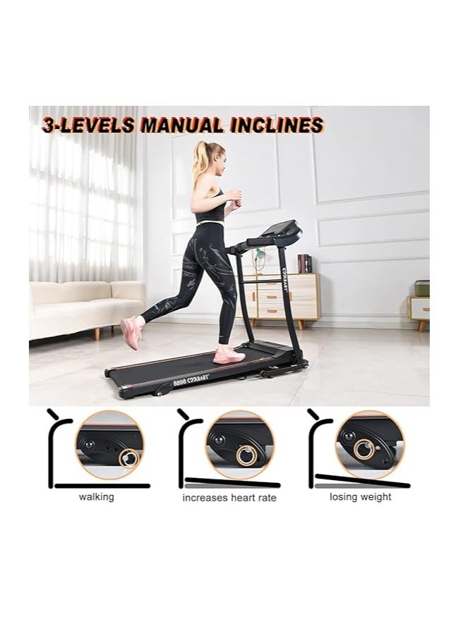 Cool Baby Style - Folding Treadmill 1.5HP Portable Treadmill with Manual Incline Easy to Assemble Fitness Treadmill for Home Office 12 Preset Programs Speed ​​1.0-10KM/H - Image 1