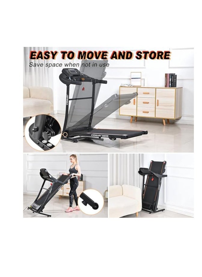 Cool Baby Style - Folding Treadmill 1.5HP Portable Treadmill with Manual Incline Easy to Assemble Fitness Treadmill for Home Office 12 Preset Programs Speed ​​1.0-10KM/H - Image 1