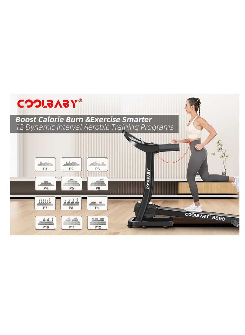 Cool Baby Style - Folding Treadmill 1.5HP Portable Treadmill with Manual Incline Easy to Assemble Fitness Treadmill for Home Office 12 Preset Programs Speed ​​1.0-10KM/H - Image 1