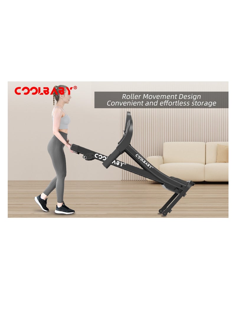 Cool Baby Style - Folding Treadmill 1.5HP Portable Treadmill with Manual Incline Easy to Assemble Fitness Treadmill for Home Office 12 Preset Programs Speed ​​1.0-10KM/H - Image 1