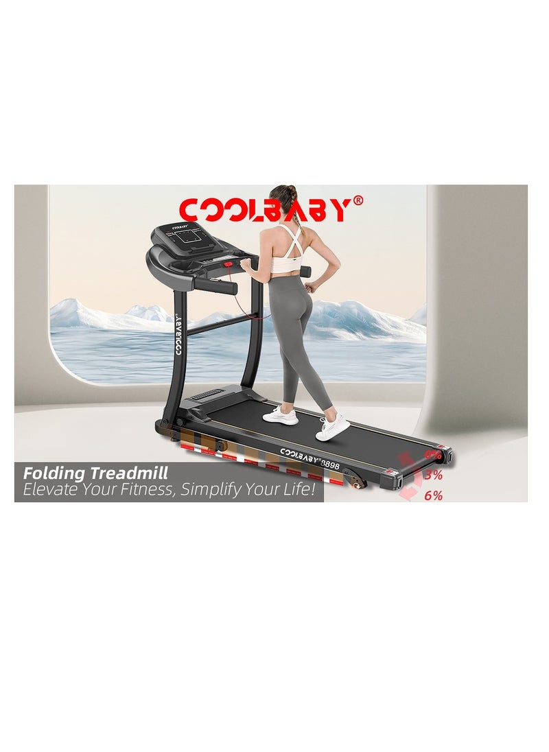 Cool Baby Style - Folding Treadmill 1.5HP Portable Treadmill with Manual Incline Easy to Assemble Fitness Treadmill for Home Office 12 Preset Programs Speed ​​1.0-10KM/H - Image 1