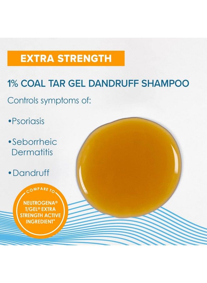 True+Real شامبو مضاد للقشرة من Therapeutic Plus Tar Gel بقوة إضافية 1% قطران الفحم 6 أونصة سائلة عبوتان - Image 3