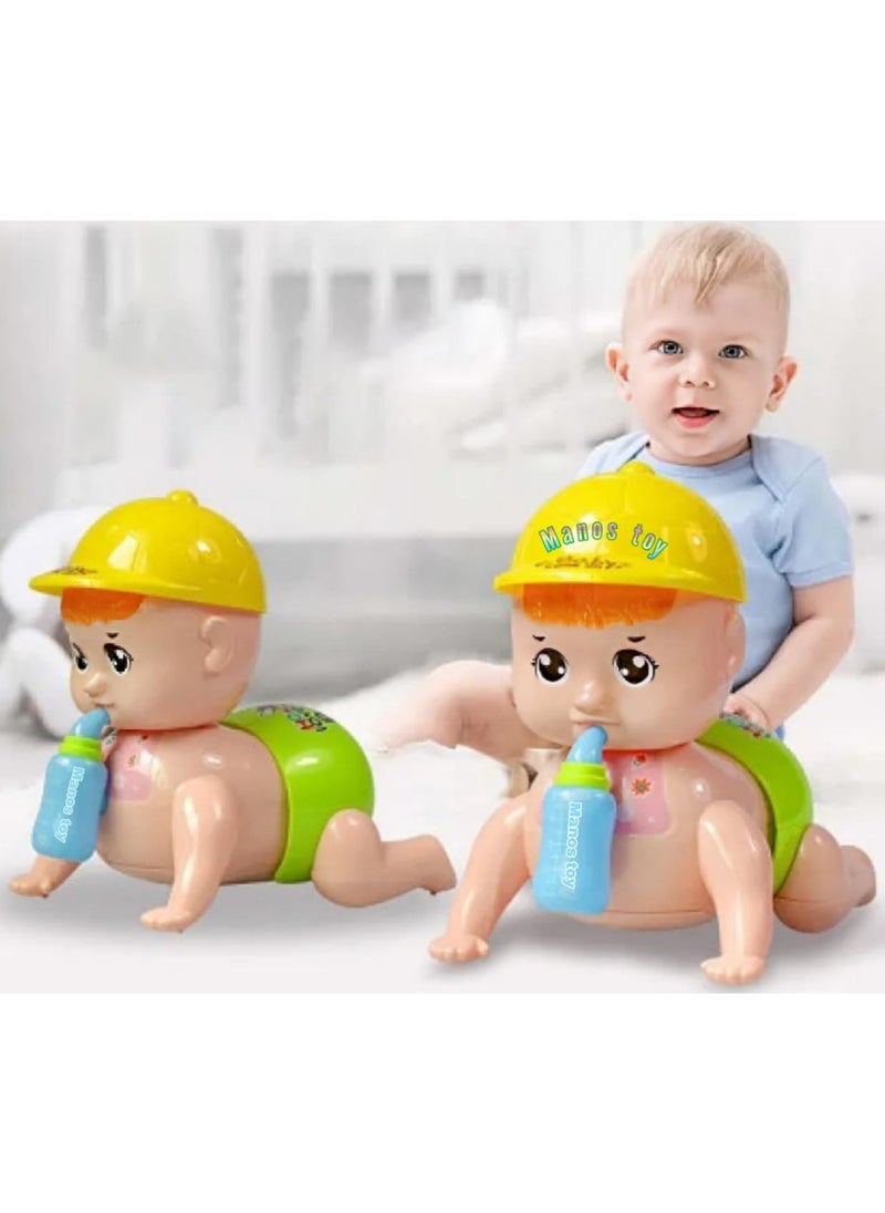 Toys Adorable Crawling Baby Toy with Sounds & Milk Bottle – Educational Toddler Toy for Early Development  - Image 2