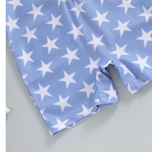 Socutebabe Toddler Infant Baby Boys Girl Swimsuit Kids Rash Guard One Piece Newborn Zipper Bathing Suit Swimwear with Hat (ww-red Blue,2-3T) - Image 2