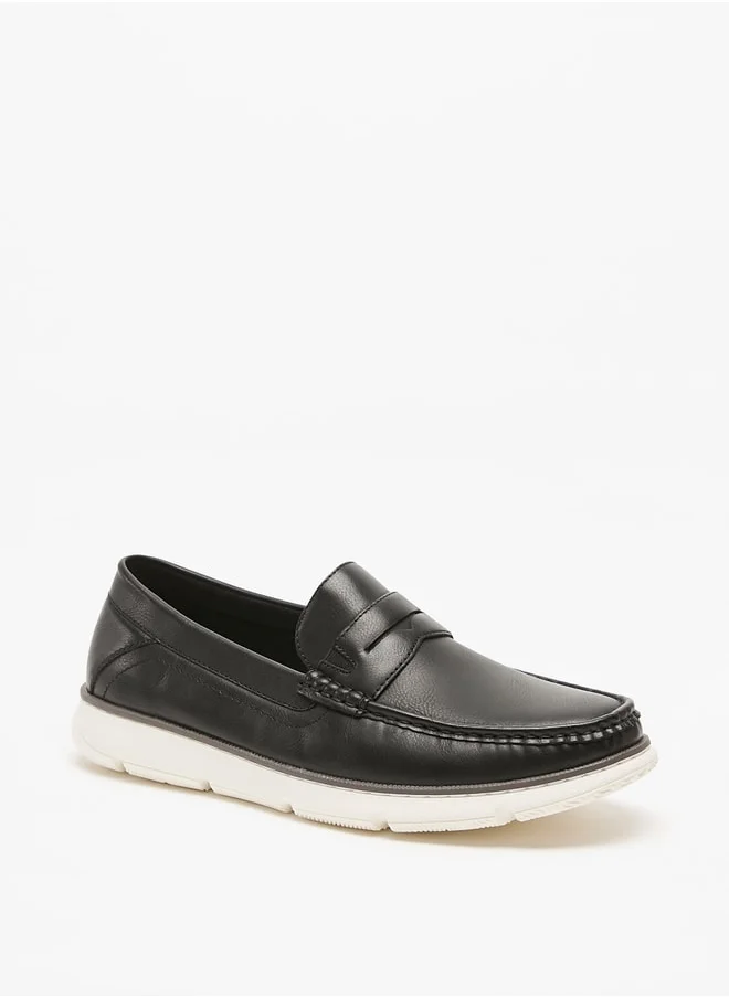 لو كونفورت Men's Solid Slip-On Loafers