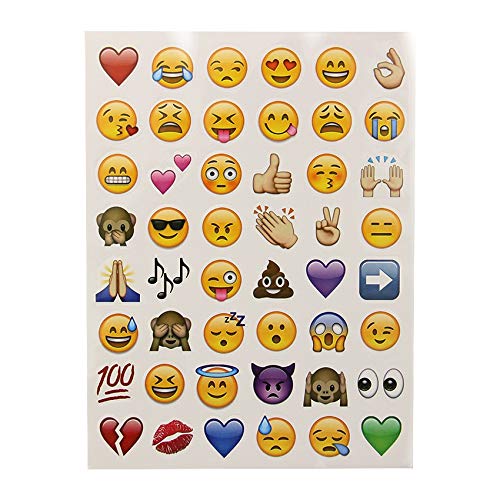 iDream Emoji Smiley Face Whatsapp Stickers (4 Sheets), Self-Adhesive Multicolor Stickers for Phone, Laptop, Scrapbook, Decor & DIY Projects (Pack of 1)-Paper - Image 3