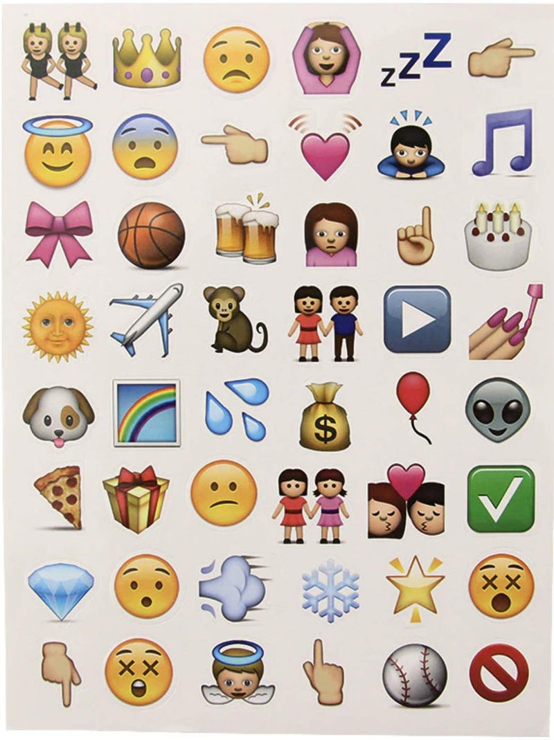 iDream Emoji Smiley Face Whatsapp Stickers (4 Sheets), Self-Adhesive Multicolor Stickers for Phone, Laptop, Scrapbook, Decor & DIY Projects (Pack of 1)-Paper - Image 5