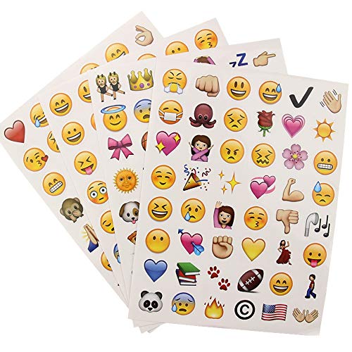 iDream Emoji Smiley Face Whatsapp Stickers (4 Sheets), Self-Adhesive Multicolor Stickers for Phone, Laptop, Scrapbook, Decor & DIY Projects (Pack of 1)-Paper - Image 1