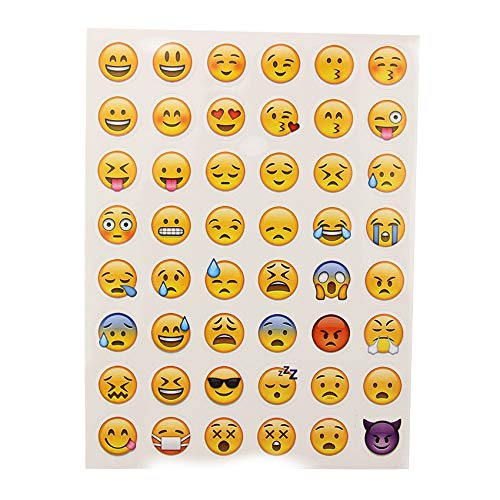 iDream Emoji Smiley Face Whatsapp Stickers (4 Sheets), Self-Adhesive Multicolor Stickers for Phone, Laptop, Scrapbook, Decor & DIY Projects (Pack of 1)-Paper - Image 4
