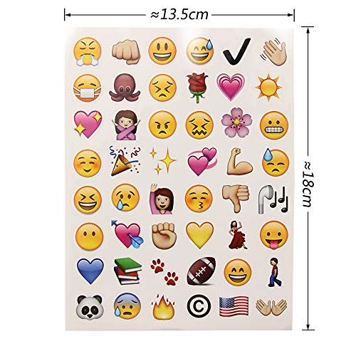 iDream Emoji Smiley Face Whatsapp Stickers (4 Sheets), Self-Adhesive Multicolor Stickers for Phone, Laptop, Scrapbook, Decor & DIY Projects (Pack of 1)-Paper - Image 2