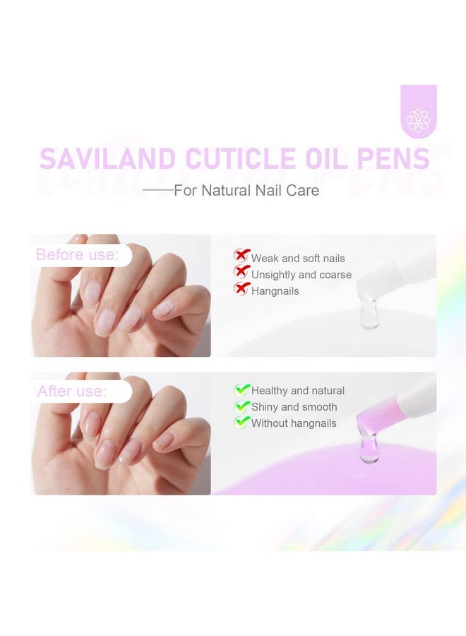 SAVILAND Natural Cuticle Oil Pen: 6PCS Revitalizing Cuticle Oil for Nails with Vitamin E Repaired Cuticles Overnight Cuticle Softener Nail Strengthener Protector for Damaged Skin Thin Nail - Image 3