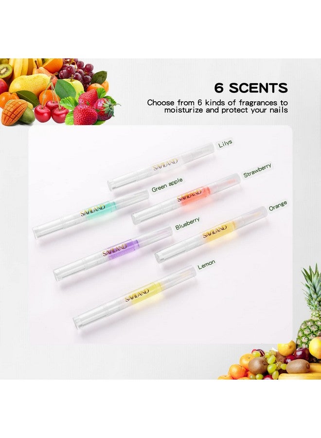 SAVILAND Natural Cuticle Oil Pen: 6PCS Revitalizing Cuticle Oil for Nails with Vitamin E Repaired Cuticles Overnight Cuticle Softener Nail Strengthener Protector for Damaged Skin Thin Nail - Image 5