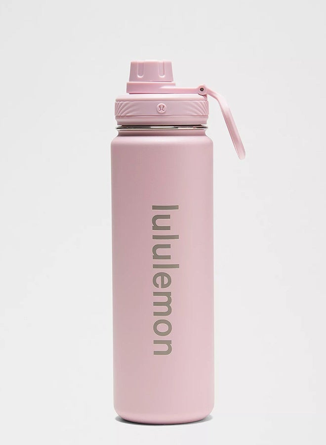 Lululemon 24oz Stainless Steel Back to Life Sport Water Bottles With Push-Pull Lid and Straw, BPA Free - Image 1
