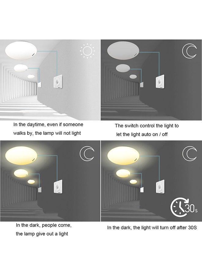NIBEMINENT Automatic Infrared PIR Body Motion Sensor Switch Wall-Mounted LED Light White 0.08kg  - Image 3