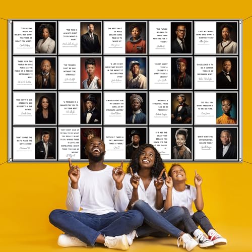 Buxiuer Black History Month Bulletin Board Decorations Historical Famous People Photo Booth Backdrop for School Classroom Hallways Decor - Image 5