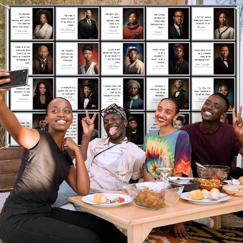 Buxiuer Black History Month Bulletin Board Decorations Historical Famous People Photo Booth Backdrop for School Classroom Hallways Decor - Image 3