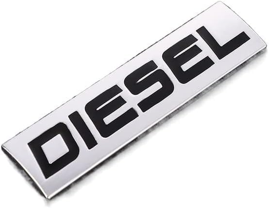 Automaze Diesel Emblem 3D Metal Car Badges Emblems Trunk Rear Fender Emblem compataibe with Tailgate Side Sticker Badge Car Decals (Chrome Color) (Chrome-BLK) - Image 4