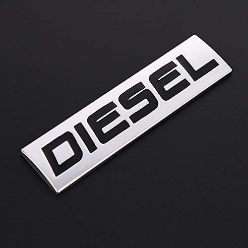 Automaze Diesel Emblem 3D Metal Car Badges Emblems Trunk Rear Fender Emblem compataibe with Tailgate Side Sticker Badge Car Decals (Chrome Color) (Chrome-BLK) - Image 5