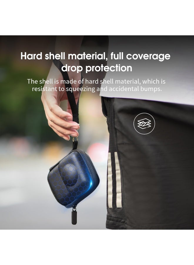 Mini Carrying Case for DJI OSMO 360 Camera Accessories PU Leather Waterproof Portable Travel Case for OSM O360 Body Compact Storage Bag with Wrist Strap (Mini) - Image 4